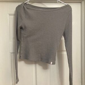 Urban Outfitters  Grey Waffle Knit Top by BDG